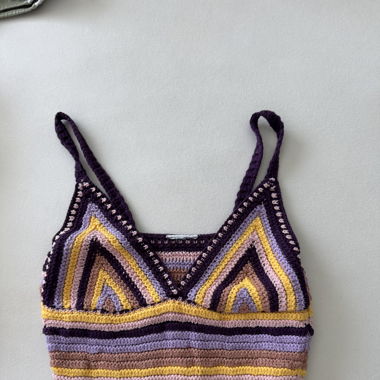 Top bralette all’uncinetto boho chic