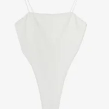 Body bianco con spalline sottili
