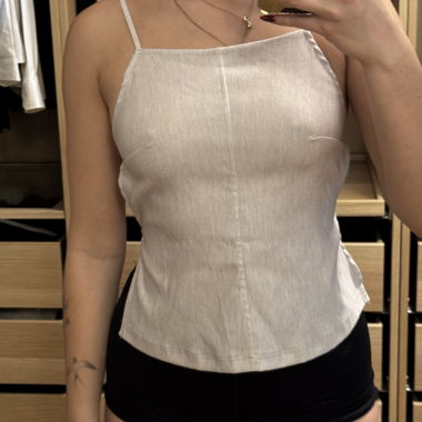White strappy top