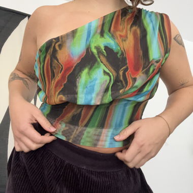 strechy one shoulder top