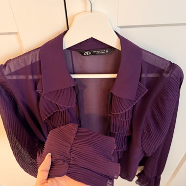 Zara Purple Sheer Blouse