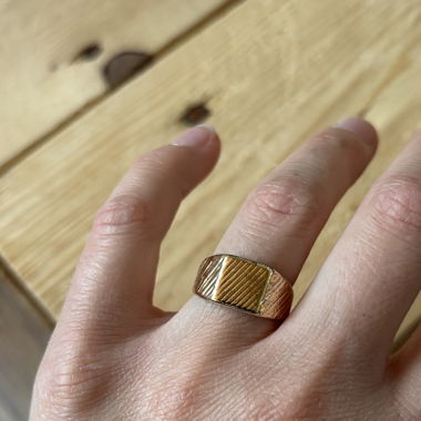 chunky gold statement ring