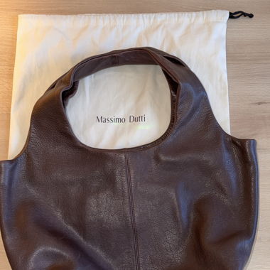 Borsa tote in pelle Massimo Dutti