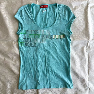 Puma 00s/10s Baby Blue graphic print tee top