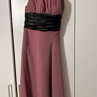 Pink-black Evening Dress