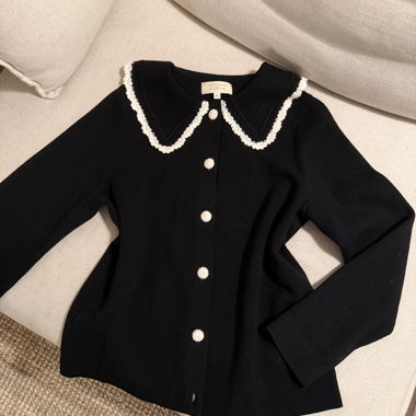 Gilet Sézane - Claudine-Kragen 