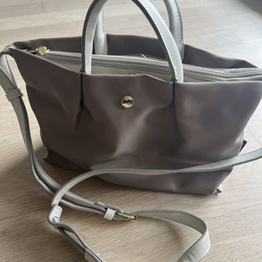 Borsa taupe con tracolla
