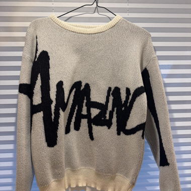 Pull beige avec inscription