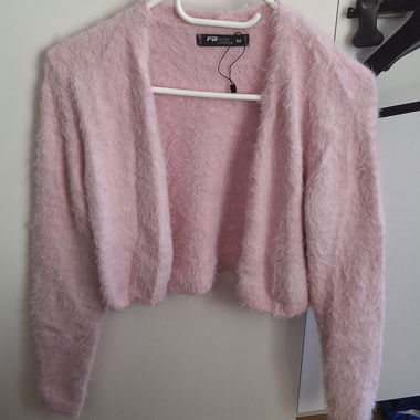 Rosa Flausche-Cardigan FB Sister Gr. M
