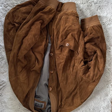 Veste style daim marron