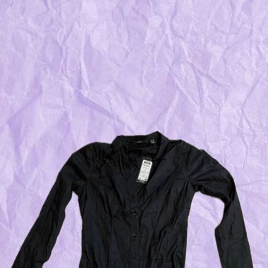 G-String Shirt / Schwarzer Body