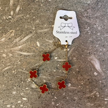 Red Clover Bracelet – Van Cleef Inspired