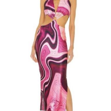 Farai London Gaia robe longue violette