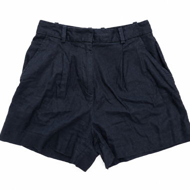 Zara schwarze Leinen Shorts