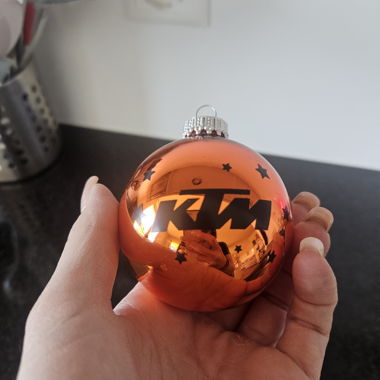 Palla di Natale in vetro KTM arancione
