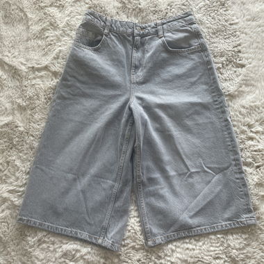Grey Denim Baggy Bermuda Jorts