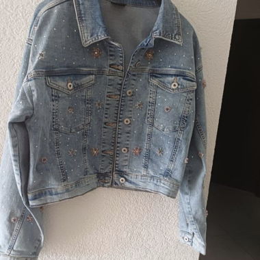 Veste en jean brodée Twinset