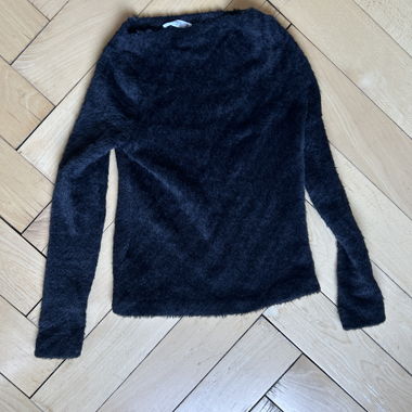Maglione nero vintage MNG peluche