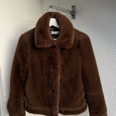Mango brown teddy jacket