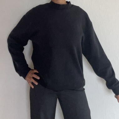 basic black oversize sweater