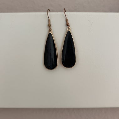 Black Drop Earrings