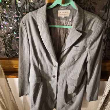 Blazer grigio a righe donna tg. 46