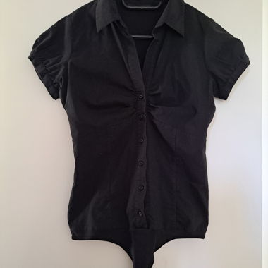 Black short-sleeve bodysuit blouse Vero Moda S
