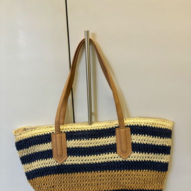 Striped Woven Tote  