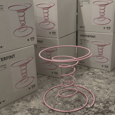 IKEA VINTERFINT Vase, Pink, 31 cm