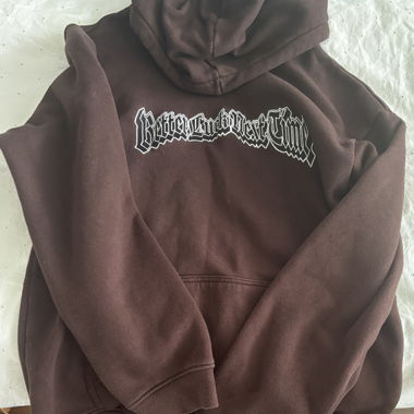 Brauner Grafik Hoodie