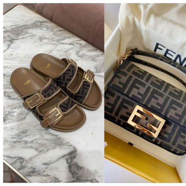 Brandneue Sandalen und Tasche