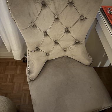 Grey vanity chair