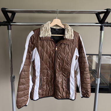 Luhta - brown quilted jacket size 36