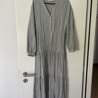 Robe longue grise Zara