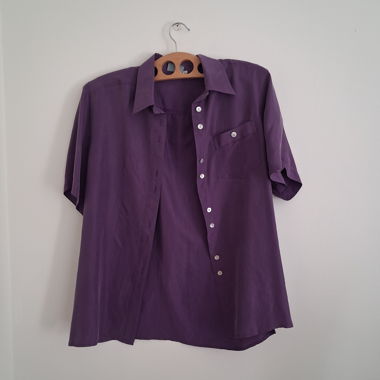 Vintage Purple Silk Blouse DeVille