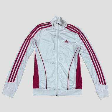 Adidas streetwear style y2k track jacket in white