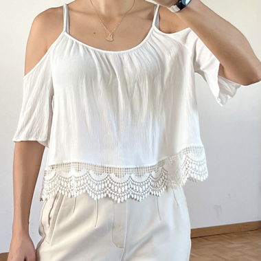 White flowy blouse