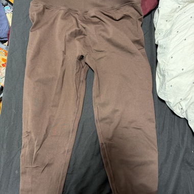 Legging marron taille haute