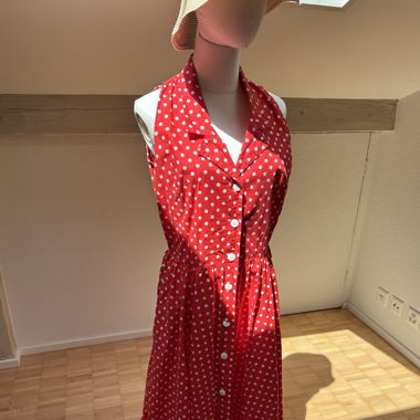 Vintage Midi Red Polka Dot