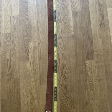 Long Brown Leather Belt