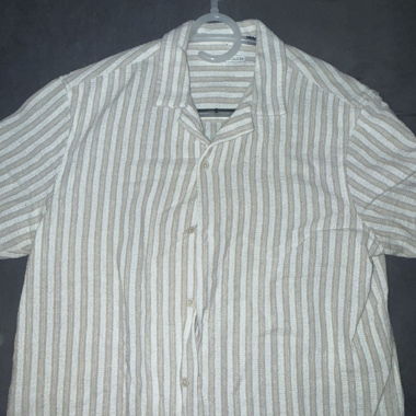 Beige gestreiftes Hemd