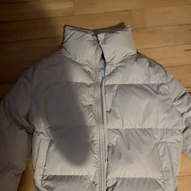 COS Winterjacke grau/beige
