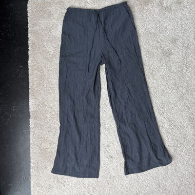 Dark Blue Zara Linen Pants