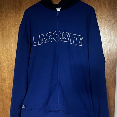 Felpa con cappuccio Lacoste blu
