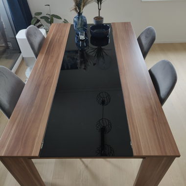 Esstisch Holz/Glas