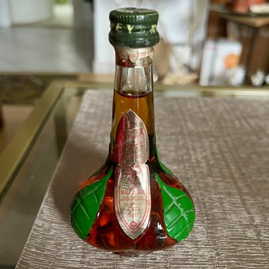 Petite bouteille liqueur vintage décorative