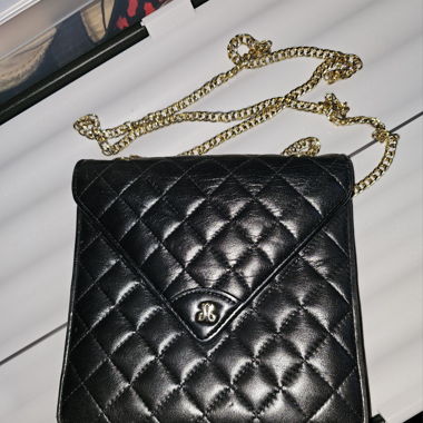 Sac à main Jay Herbert en cuir noir vintage