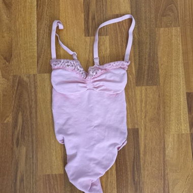 Pink Skims Lace Bodysuit