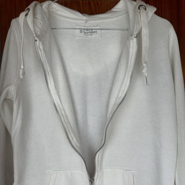 Veste à capuche zippée blanche