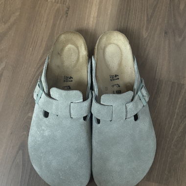 Birkenstock Boston in Grau Gr. 41